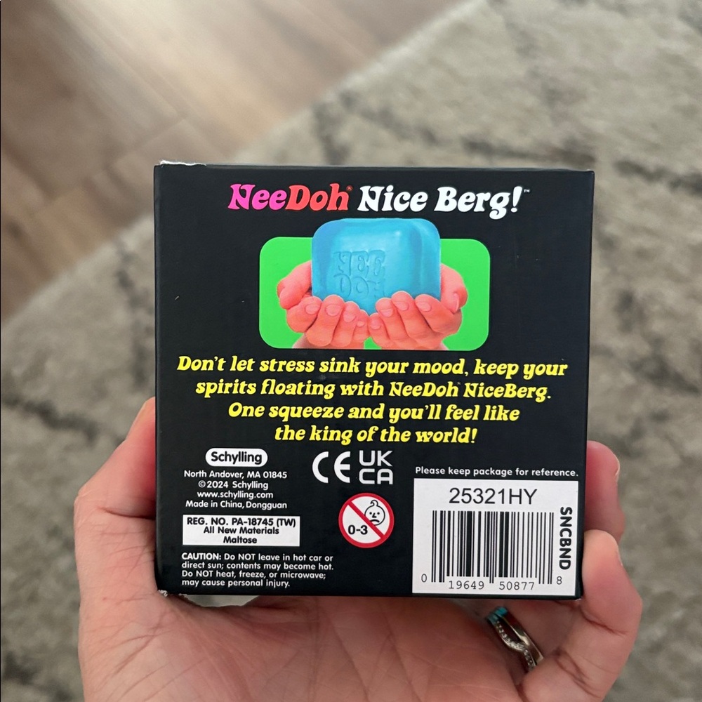 NeeDoh Nice Berg Giant Blue Solid Squish Toy New Viral - Picture 3 of 4